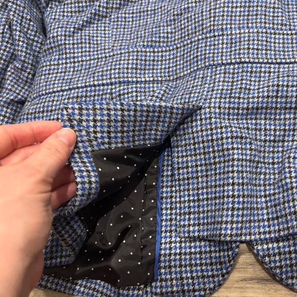 Talbots Women’s Aberdeen houndstooth wool blend career blazer jacket size 10P - Picture 3 of 11